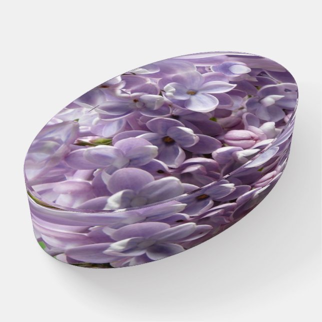 Spring Macro Photo of Purple Lilac Flowers AH2011 Paperweight (Angled)