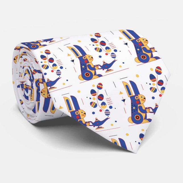 Spring magic to Easter pattern Neck Tie (Rolled)