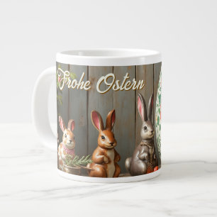 Spring Magic with Blossoms and Bunny Happiness Giant Coffee Mug