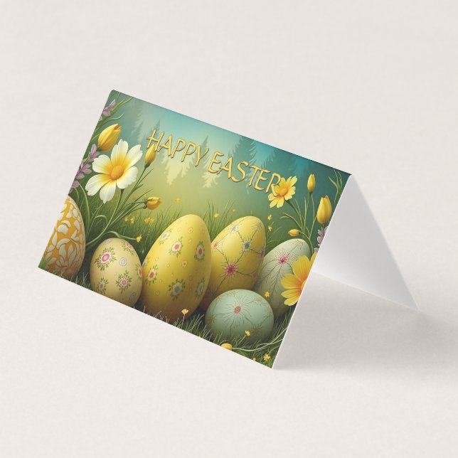 Spring Magic with Easter Eggs in a Sea of Flowers (Front)