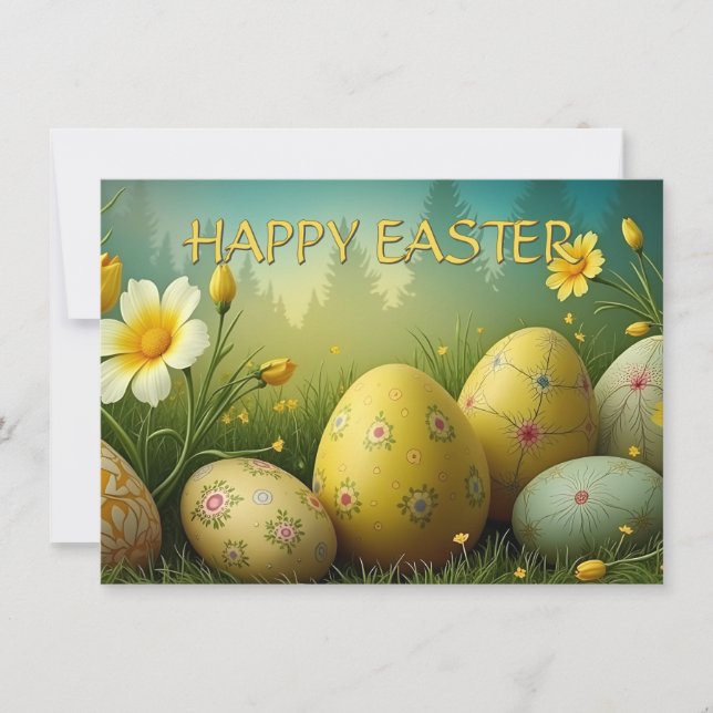 Spring Magic with Easter Eggs in a Sea of Flowers (Front)