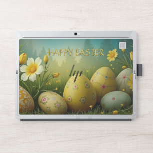 Spring Magic with Easter Eggs in a Sea of Flowers HP Laptop Skin