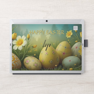 Spring Magic with Easter Eggs in a Sea of Flowers HP Laptop Skin