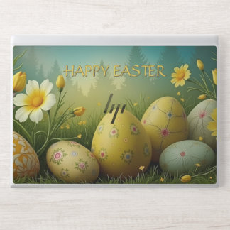 Spring Magic with Easter Eggs in a Sea of Flowers HP Laptop Skin