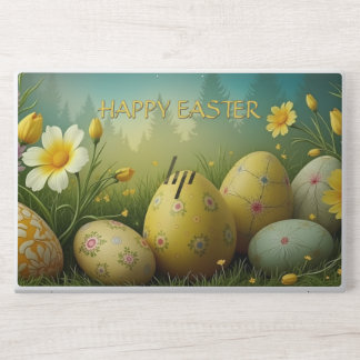 Spring Magic with Easter Eggs in a Sea of Flowers HP Laptop Skin
