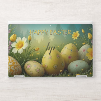 Spring Magic with Easter Eggs in a Sea of Flowers HP Laptop Skin