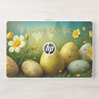 Spring Magic with Easter Eggs in a Sea of Flowers HP Laptop Skin