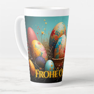 Spring Magic with Easter Eggs Latte Mug