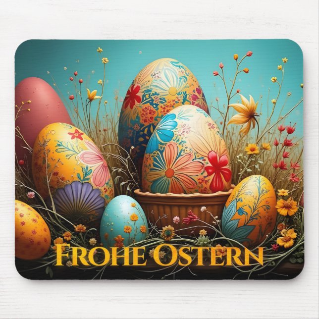 Spring Magic with Easter Eggs Mouse Pad (Front)
