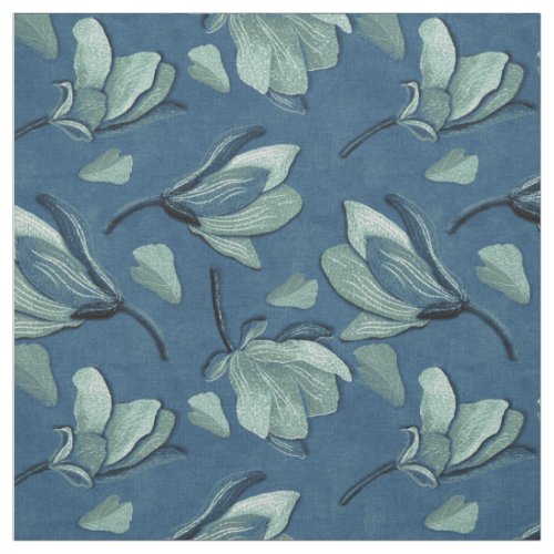 Spring Magnolia blue Fabric