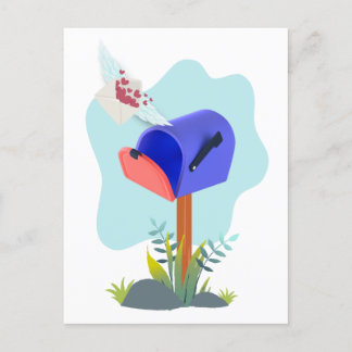 Spring Mailbox Airmail Postcard