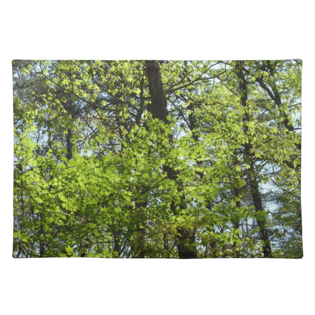 Spring Maple Leaves Nature Cloth Placemat (Front)