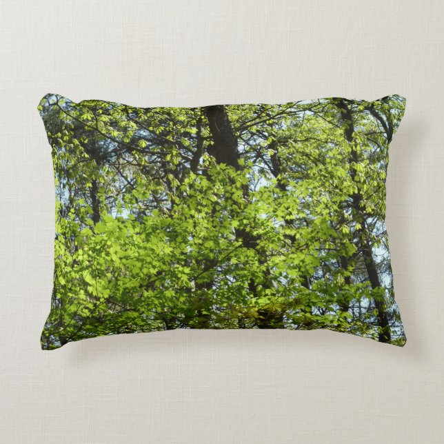 Spring Maple Leaves Nature Decorative Pillow (Front)