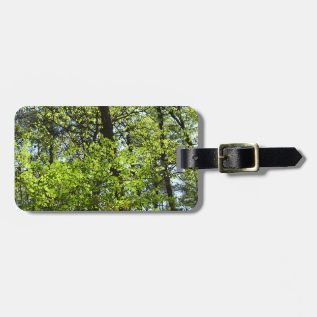 Spring Maple Leaves Nature Luggage Tag (Front Horizontal)