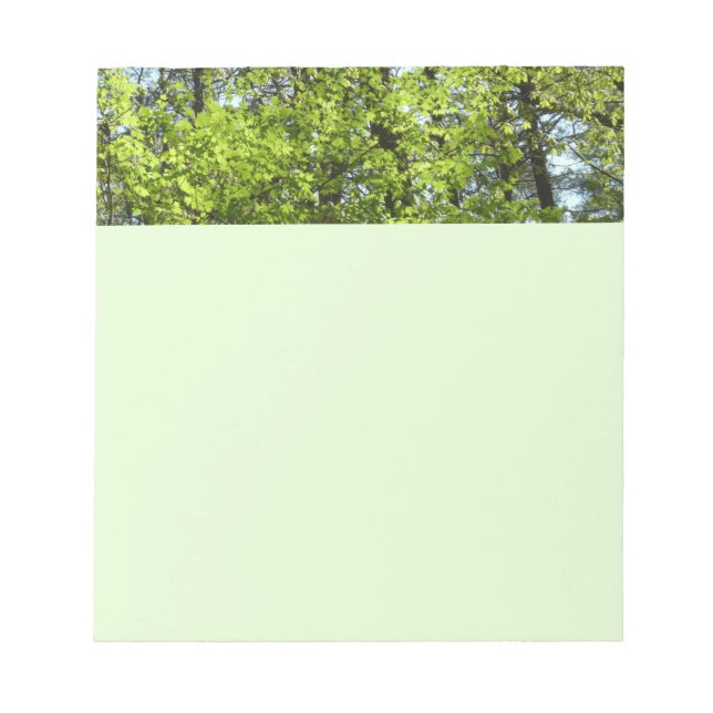 Spring Maple Leaves Nature Notepad (Front)