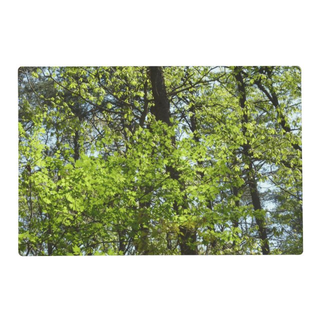 Spring Maple Leaves Nature Placemat (Front)
