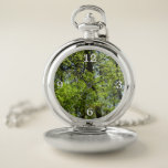 Spring Maple Leaves Nature Pocket Watch