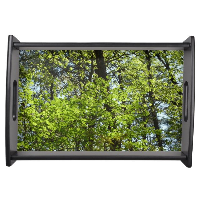Spring Maple Leaves Nature Serving Tray (Front)