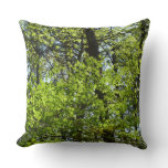 Spring Maple Leaves Nature Throw Pillow