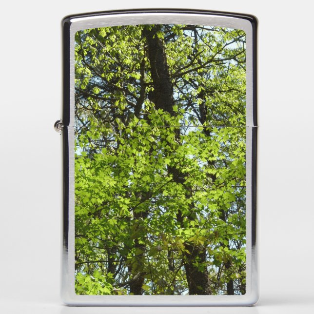Spring Maple Leaves Nature Zippo Lighter (Front)