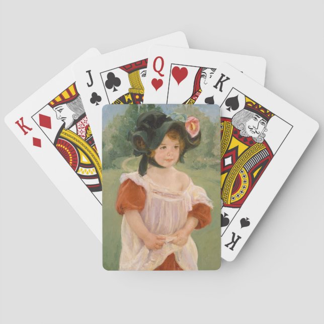 Spring: Margot Standing in a Garden | Mary Cassatt Poker Cards (Back)