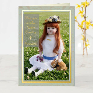  Spring Meadow Antique Doll Foil Card
