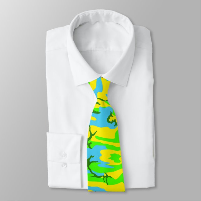 Spring Meadow Camo Neck Tie (Tied)