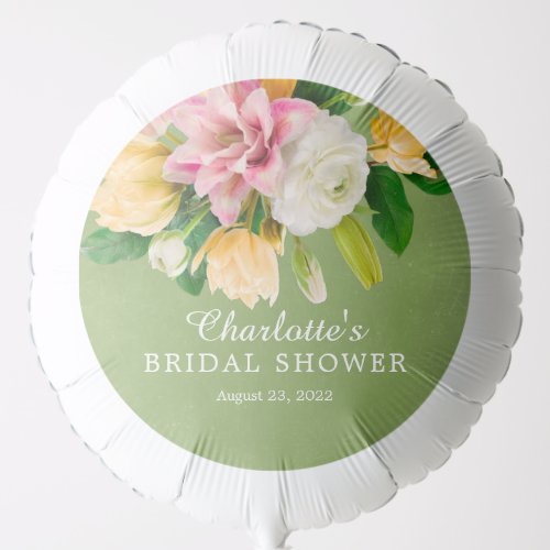 Spring Meadow Floral Bridal Shower Balloon