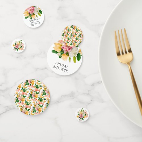 Spring Meadow Floral Bridal Shower Confetti