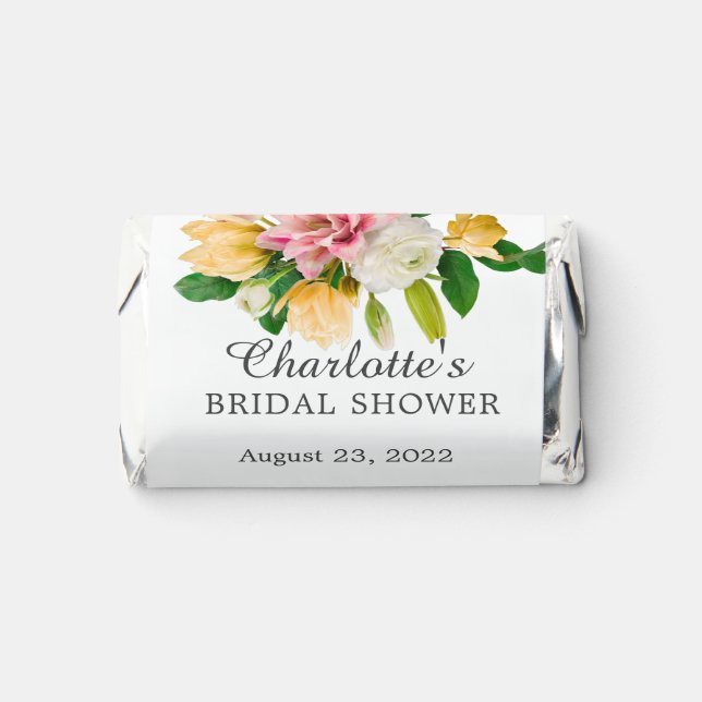Spring Meadow Floral Bridal Shower Hershey's Minia Hershey's Miniatures (Front)