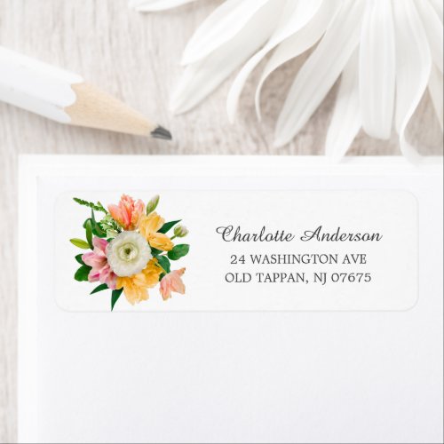 Spring Meadow Floral Bridal Shower Label