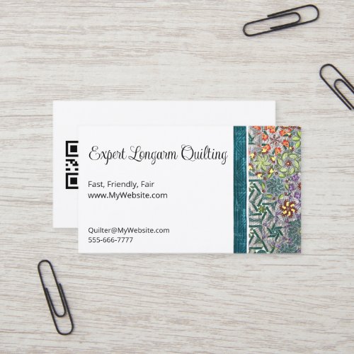 Spring Meadow Quilt Fully Customizable Biz Cards