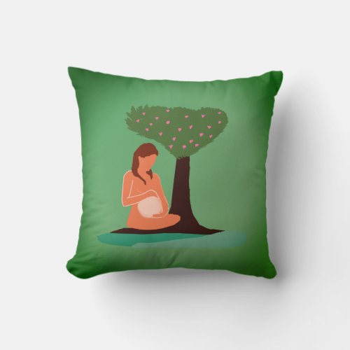 Spring Meditation Throw Pillow