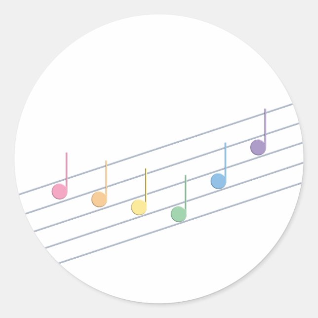 Spring Melody (Linear) Classic Round Sticker (Front)