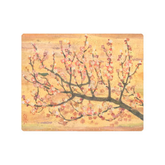 Spring Melody: Plum Blossom & Bush Warbler Metal Print