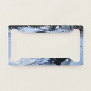 Spring Melting Snow License Plate Frame