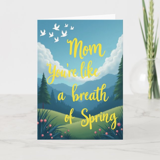 Spring Mom Love Art Card (Front)