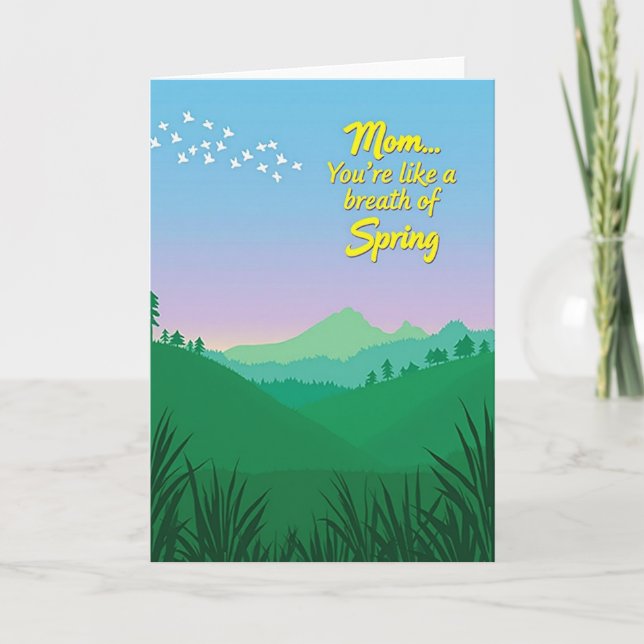 Spring Mom Sentiment Card (Front)