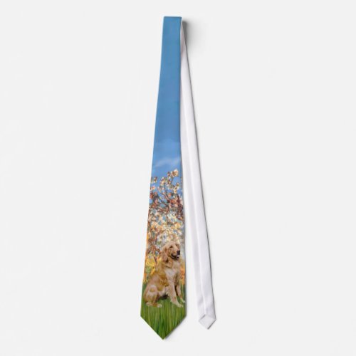 Spring Monet _ Golden Retriever Neck Tie