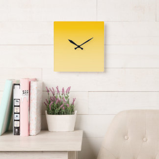 SPRING MOOD – Pastel Yellow | light to deep |  Square Wall Clock