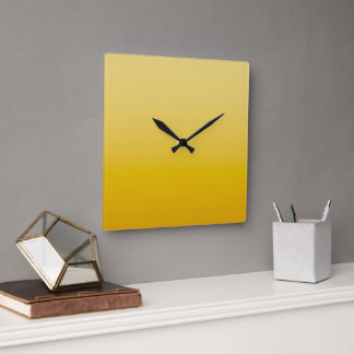 SPRING MOOD – Soft Yellow | deep to light |  Square Wall Clock