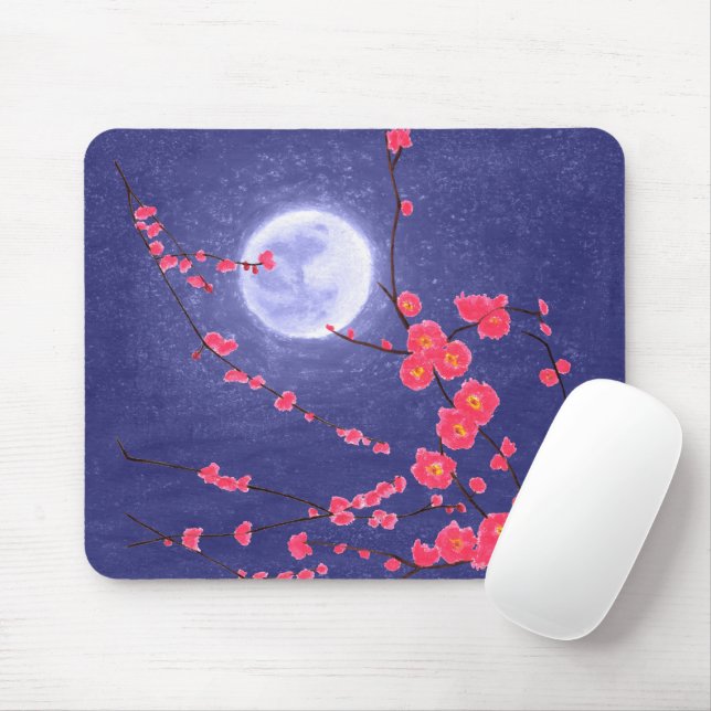 Spring Moon Night Mouse Pad (With Mouse)