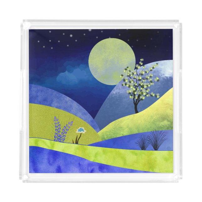 Spring Moonrise Acrylic Tray (Front)