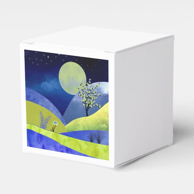 Spring Moonrise Favor Boxes (Front Side)