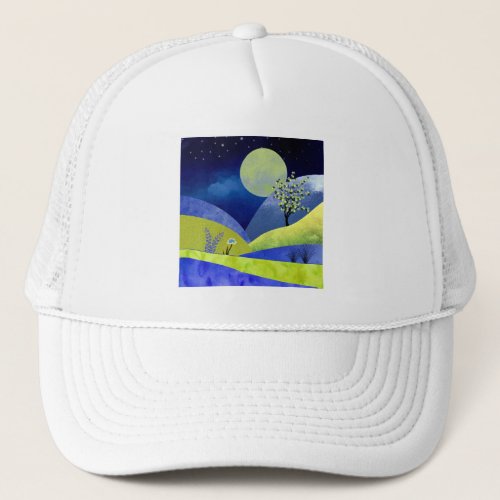 Spring Moonrise Trucker Hat