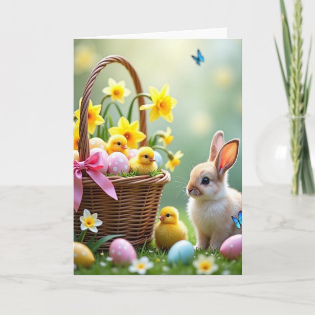 Spring Morning Animal Friends Card (Front)