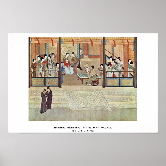 Spring Morning In The Han Palace By Ch'Iu Ying Poster