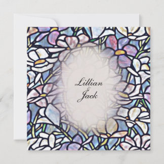 Spring Mosaic Floral Tiles Wedding Invitation