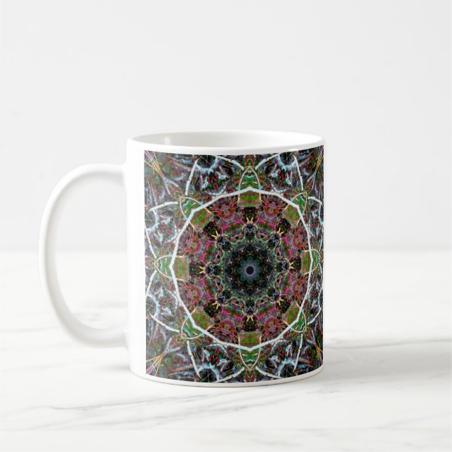 Spring Moss Mandala Mug with Quote (Left)