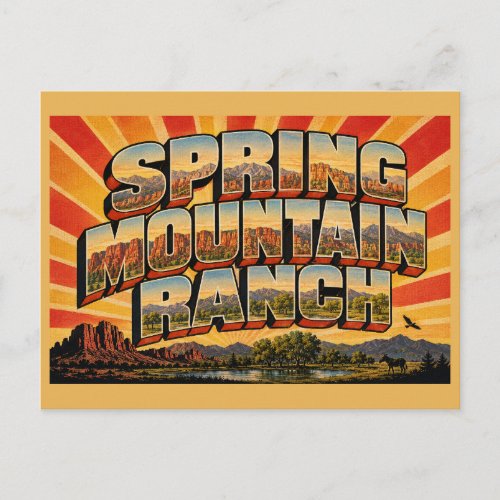 Spring Mountain Ranch Nevada Red Rock Oasis Art Postcard